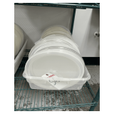 Bin of Assorted Food Container Lids