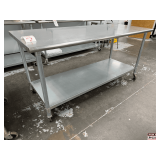 30'X60' Stainless Steel Table on Casters
