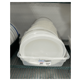 Bin of Assorted Food Container Lids