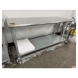 30'X72' Stainless Steel Table on Casters