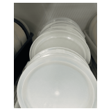 Bin of Assorted Food Container Lids