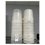 (36) 18qt. Round food storage conatiner