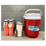 Refresh Water Bottles, Orca Chaser 27 oz Tumbler & Rubbermaid 2 Gallon Water Jug