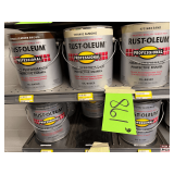(6x) Rust-Oleum Professional High Performance Enamel: Leather Brown, Almond, Sand, Smoke Gray, and Aluminum, Oil-Based, 1 Gallon