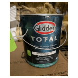 (4x) Glidden Total Interior Paint and Primer: Flat, White and Pastel Base, 1 Gallon