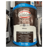 (2x) Glidden Total Exterior Paint and Primer: Semi-Gloss, White, Grab-N-Go, 1 Gallon