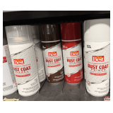 15x) Do It Best Rust Coat Enamel and Primer Spray: Chestnut, Bright Red, and White Primer