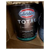 (4x) Glidden Total Exterior Paint and Primer: Flat, White and Pastel Base, 1 Gallon
