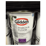(12x) Glidden Porch and Floor Paint: Interior and Exterior, Satin, Ultra Deep Base, 1 Gallon
