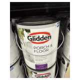 (12x) Glidden Porch and Floor Paint: Interior and Exterior, Satin, White and Pastel Base, 1 Gallon