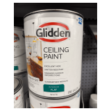 (8x) Glidden Ceiling Paint: Interior Flat, White, Grab-N-Go, 1 Gallon