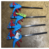 (4x) Channel Lock 12' One Handed Bar Clamps
