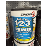 (4x) Zinsser Bulls Eye 1-2-3 Water-Base Primer: All Surfaces, White, 1 Gallon