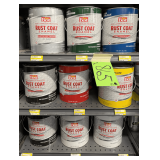 (15x) Do It Best Rust Coat Enamel: Aluminum, Hunter Green, Royal Blue, Black, Bright Red, Yellow, and Safety Blue, Oil-Based, 1 Gallon