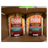 (4x) Flood Pro Series Semi-Transparent Acrylic and Oil Stain: Neutral Base, for Decks, Fences, and Siding, 120 Oz