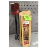 Fireplace Tools: Three 4-Piece Tool Sets, Fireplace Tongs