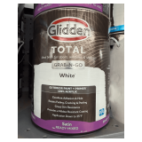 (3x) Glidden Total Exterior Paint and Primer: Satin, White, Grab-N-Go, 1 Gallon