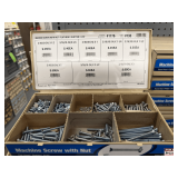 Massive Hardware Grouping: Screws, Anchors, Cotter Pins, Roller Chain Links, Rivets & More ( Includes Labeled Bins)