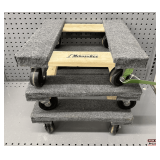 (3x) Milwaukee Carpet-Top Furniture Dollies: Wood Frame, Swivel Casters