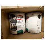 (4x) Glidden Barn and Fence Wood Finish: Exterior Flat Black, Grab-N-Go, 1 Gallon
