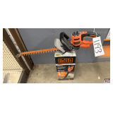 Black+Decker 20V Cordless Hedge Trimmer and PowerBoost Hard Surface Sweeper