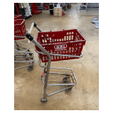 HWI Hardware Store Shopping Cart w/ Detachable Red Basket & Chrome Frame