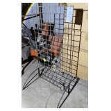Black Metal Gridwall Display Panel with Freestanding Base