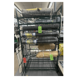 Green Metal Freestanding Wire Shelf Display Rack: 7 Tier, Heavy Duty