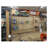 Custom Wood and Wire Grid Display Wall: 3 Sections