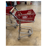 HWI Hardware Store Shopping Cart w/ Detachable Red Basket & Chrome Frame