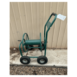 Green Steel Garden Hose Reel Cart