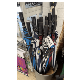 Weather Station Full-Size Umbrellas: Assorted Colors, in Galvanized Bucket