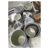 Decorative Metal Planters, Assorted Sizes