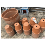 Terra Cotta Clay Pots: Assorted Sizes, Small to Large