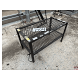 Black Expanded Metal Two-Tier Plant Stand