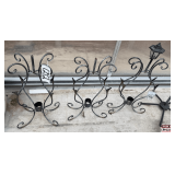 Wrought Iron Plant Stands: Scroll Design, with Solar Lantern