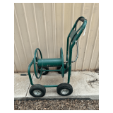 Green Steel Garden Hose Reel Cart