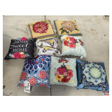 Decorative Throw Pillows and Hooked Rugs: Floral, Bird, and Butterfly Designs