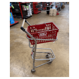 HWI Hardware Store Shopping Cart w/ Detachable Red Basket & Chrome Frame