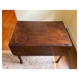 Drop-Leaf Wooden Table with Expandable Top