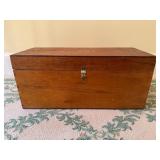 Wooden Storage Box with Compartments and Locking M