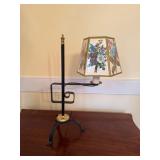 Metal Table Lamp With Floral Shade, 19.5´´ Tall