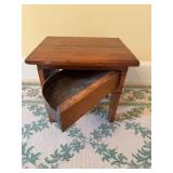 Wooden Secret Compartment Stool, 13´´H x 14´´L x 1