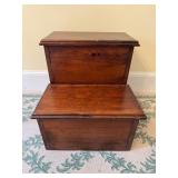 Wooden Step Stool with Storage, 16´´h x 15´´w x 16