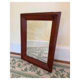 Wood-Framed Rectangular Mirror, 14×18 Inches
