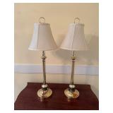 28.5´´ Tall Brass Table Lamps with Shades