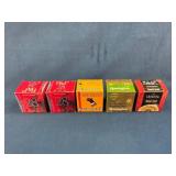 5 Shotgun Shell Boxes in 28 Gauge by Various Manuf