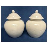 White Ceramic Ginger Jars from Nantucket Trading E