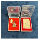 Thai Buddhist Amulets in Red-Lined Cases