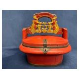 Red Chinese Wedding Basket With Gold Accents and L